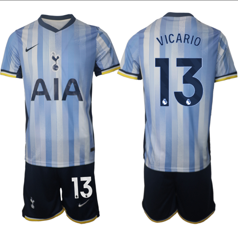 Men 2024-2025 Club Tottenham away Blue #13 Soccer Jersey